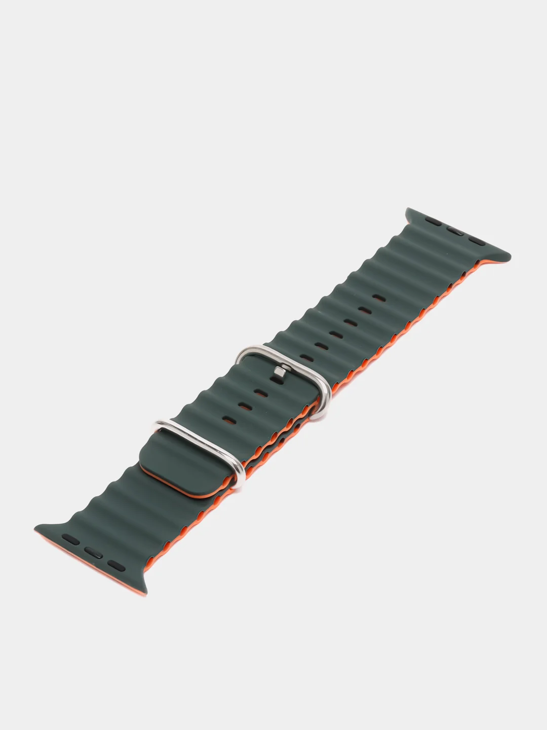 Зеленый силиконовый ремешок для Apple Watch 38-49 мм, Ocean band, двухцветный