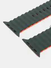 Зеленый силиконовый ремешок для Apple Watch 38-49 мм, Ocean band, двухцветный