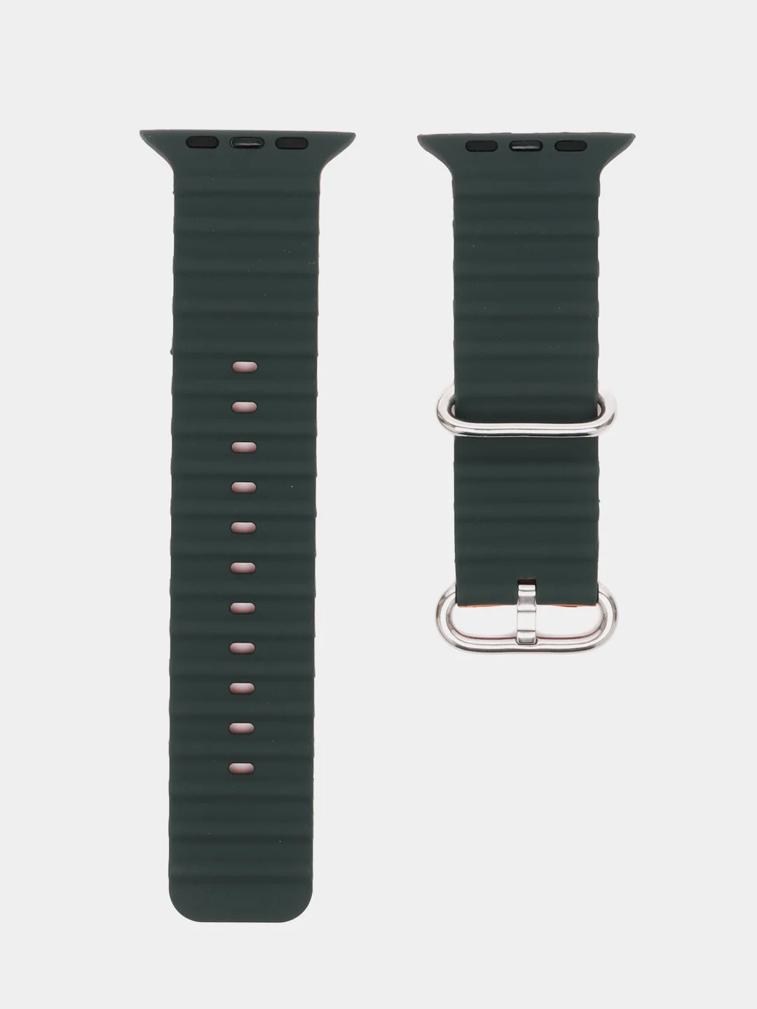 Зеленый силиконовый ремешок для Apple Watch 38-49 мм, Ocean band, двухцветный