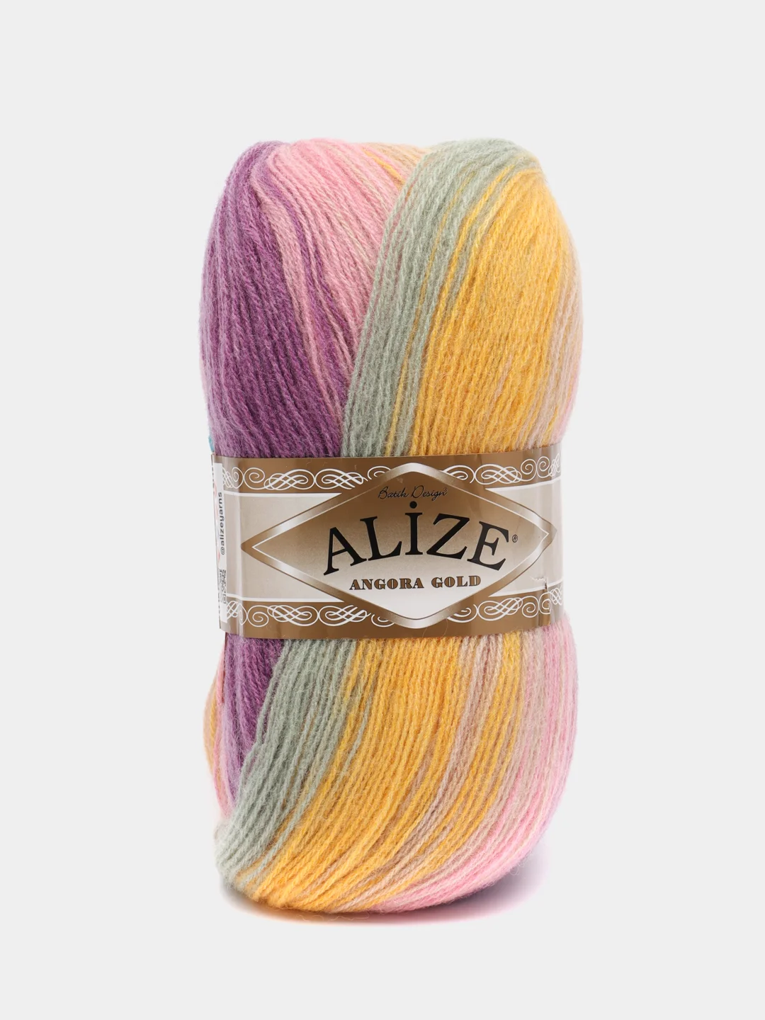 Конфетный пряжа Alize Angora Gold Batik, 20% шерсть, 80% акрил, 100 г, 550 м