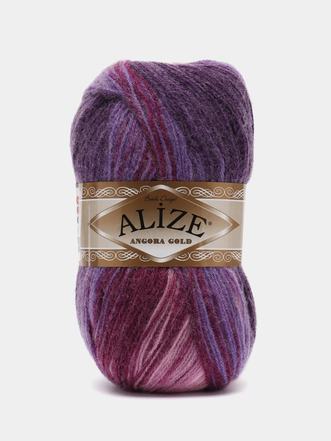 Лавандовый пряжа Alize Angora Gold Batik, 20% шерсть, 80% акрил, 100 г, 550 м