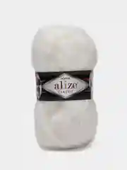 Белый пряжа Alize Mohair Classic new, Ализе Мохер Классик