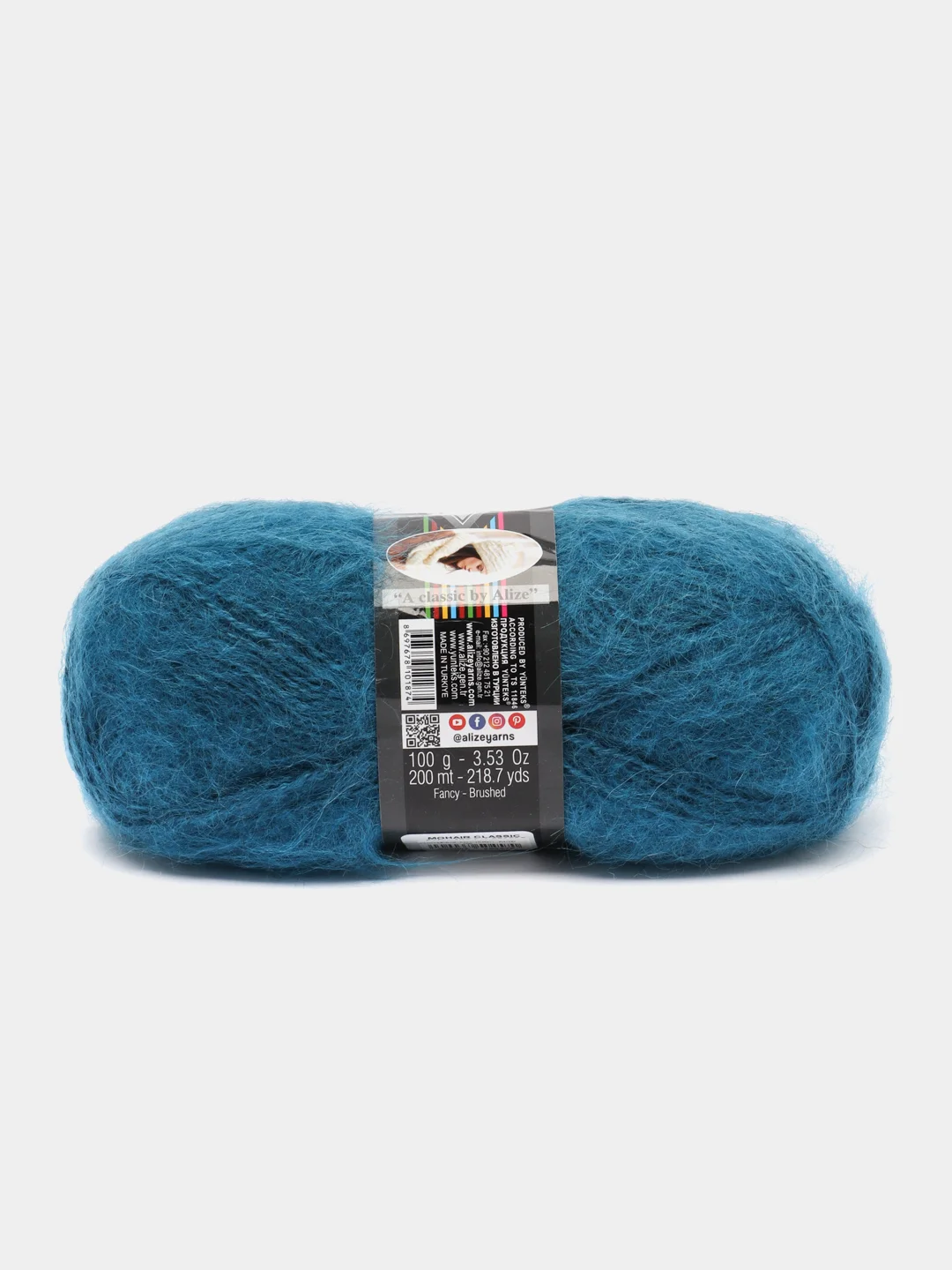 Морской пряжа Alize Mohair Classic new, Ализе Мохер Классик