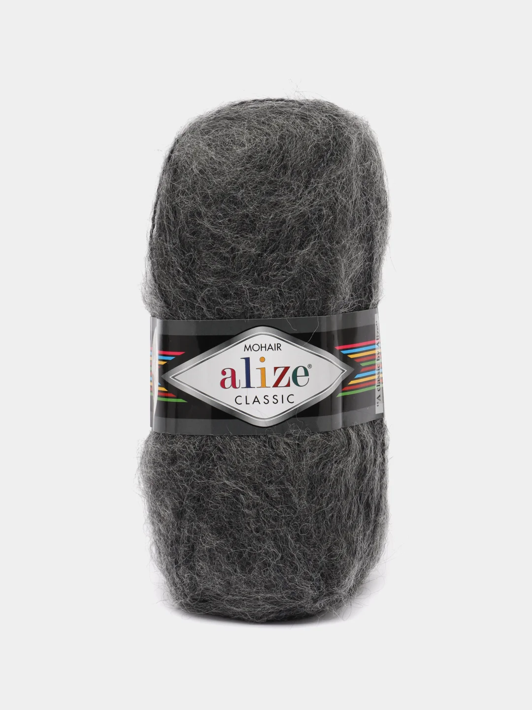 Тёмно-серый пряжа Alize Mohair Classic new, Ализе Мохер Классик