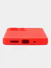 Красный чехол для Xiaomi Redmi 12, Redmi 12C, редми 12 с защитой камеры, с текстильной подложкой