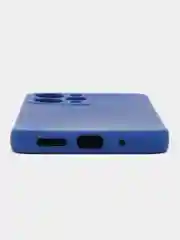 Синий чехол для Xiaomi Redmi 12, Redmi 12C, редми 12 с защитой камеры, с текстильной подложкой