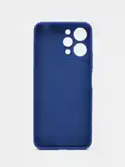 Синий чехол для Xiaomi Redmi 12, Redmi 12C, редми 12 с защитой камеры, с текстильной подложкой