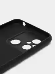Черный чехол для Xiaomi Redmi 12, Redmi 12C, редми 12 с защитой камеры, с текстильной подложкой