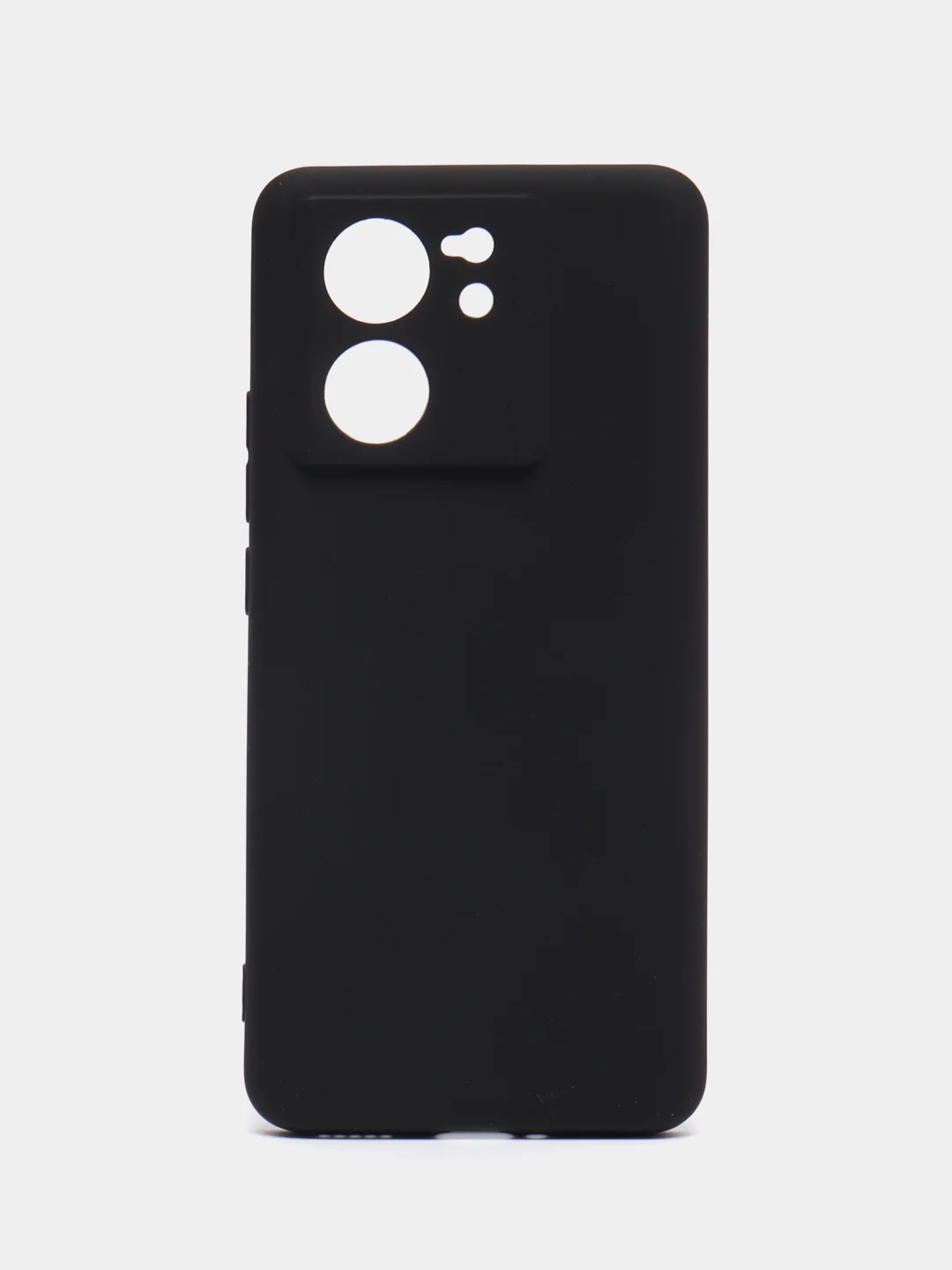 Черный чехол для Xiaomi 13T, 13T Pro матовый/прозрачный BROSCORP силиконовый, бортик вокруг камер