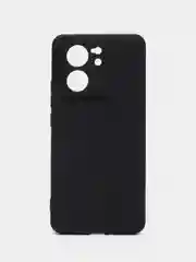 Черный чехол для Xiaomi 13T, 13T Pro матовый/прозрачный BROSCORP силиконовый, бортик вокруг камер
