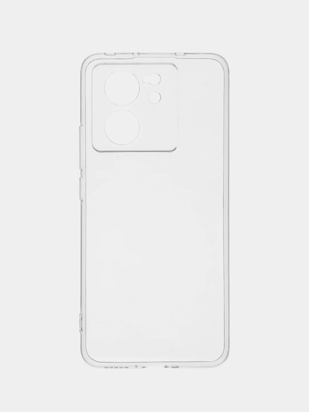 Прозрачный чехол для Xiaomi 13T, 13T Pro матовый/прозрачный BROSCORP силиконовый, бортик вокруг камер