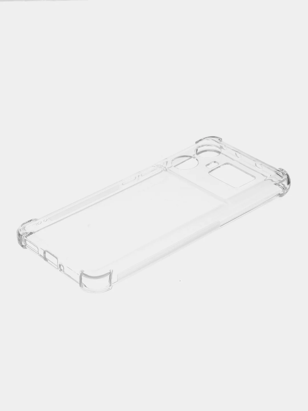 Прозрачный чехол для Realme GT 5 силиконовый BROSCORP, противоударный с усиленными углами, прозрачный