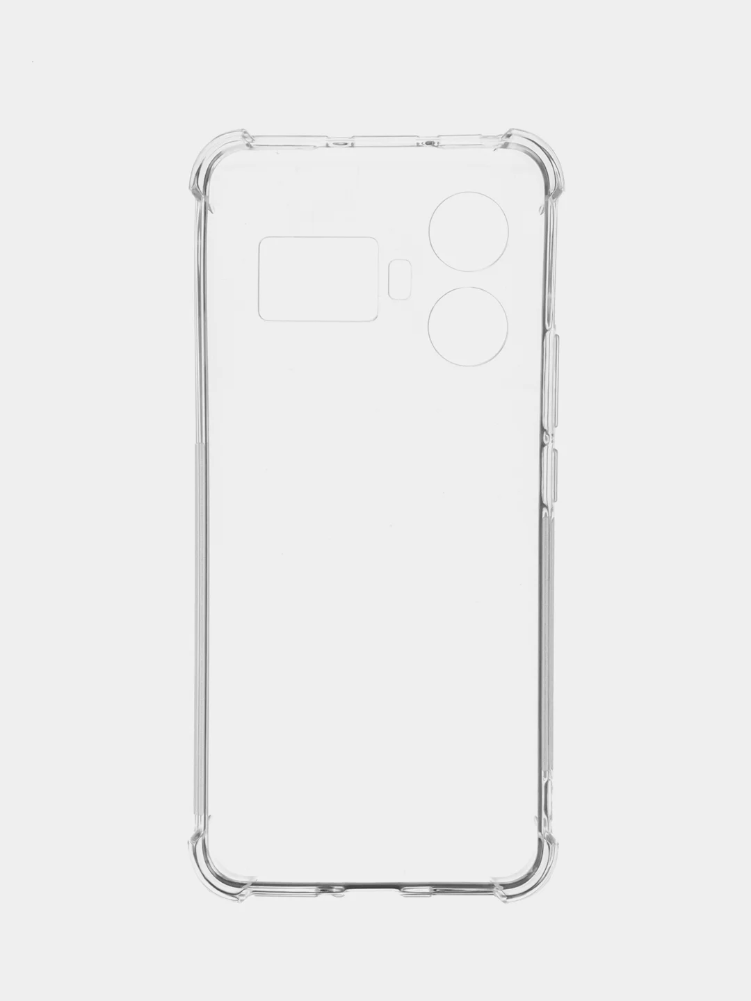 Чехол для Realme GT 5 силиконовый BROSCORP, противоударный с усиленными углами, прозрачный