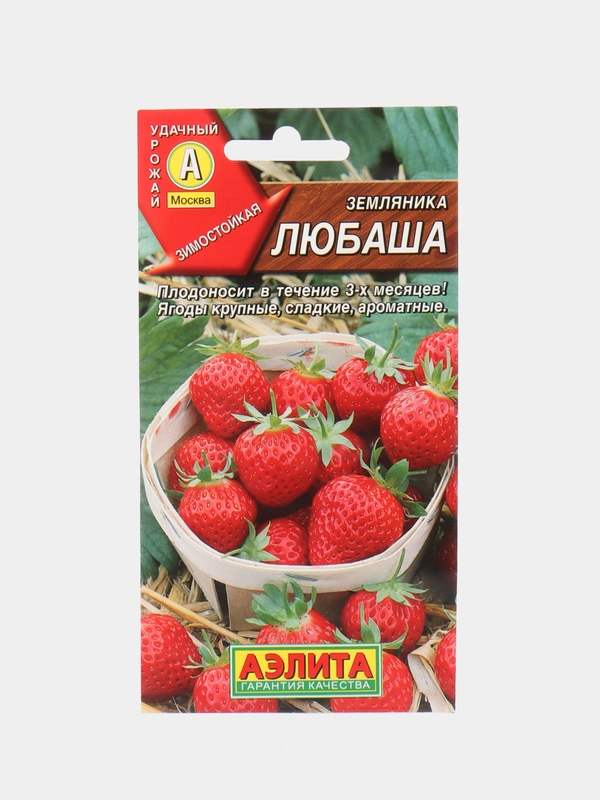 Земляника ремонтантная Любаша, 10 шт, Аэлита