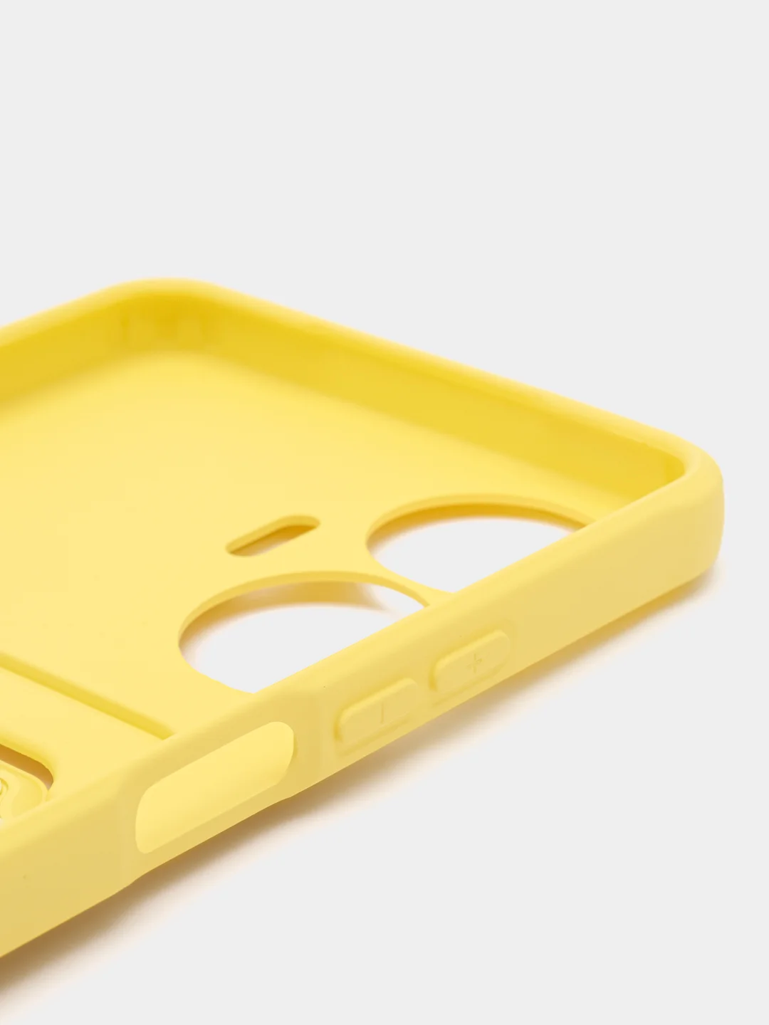 Желтый силиконовый чехол для Realme C55 (Реалми С55), с карманом для карт, прозрачный