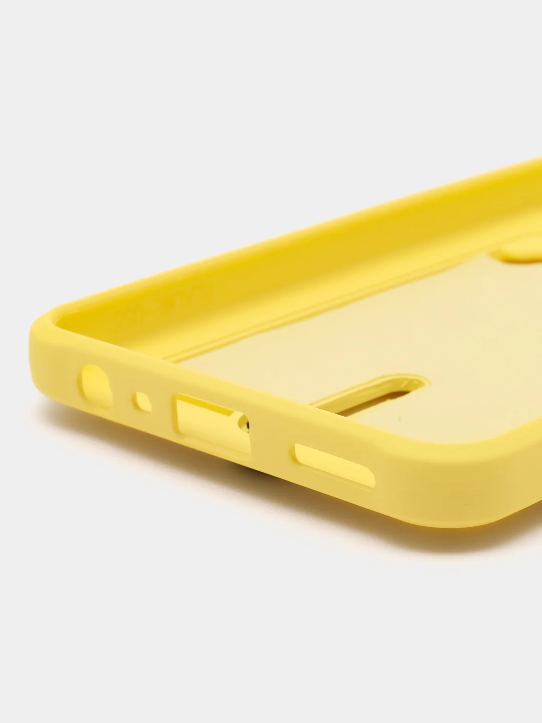 Желтый силиконовый чехол для Realme C55 (Реалми С55), с карманом для карт, прозрачный