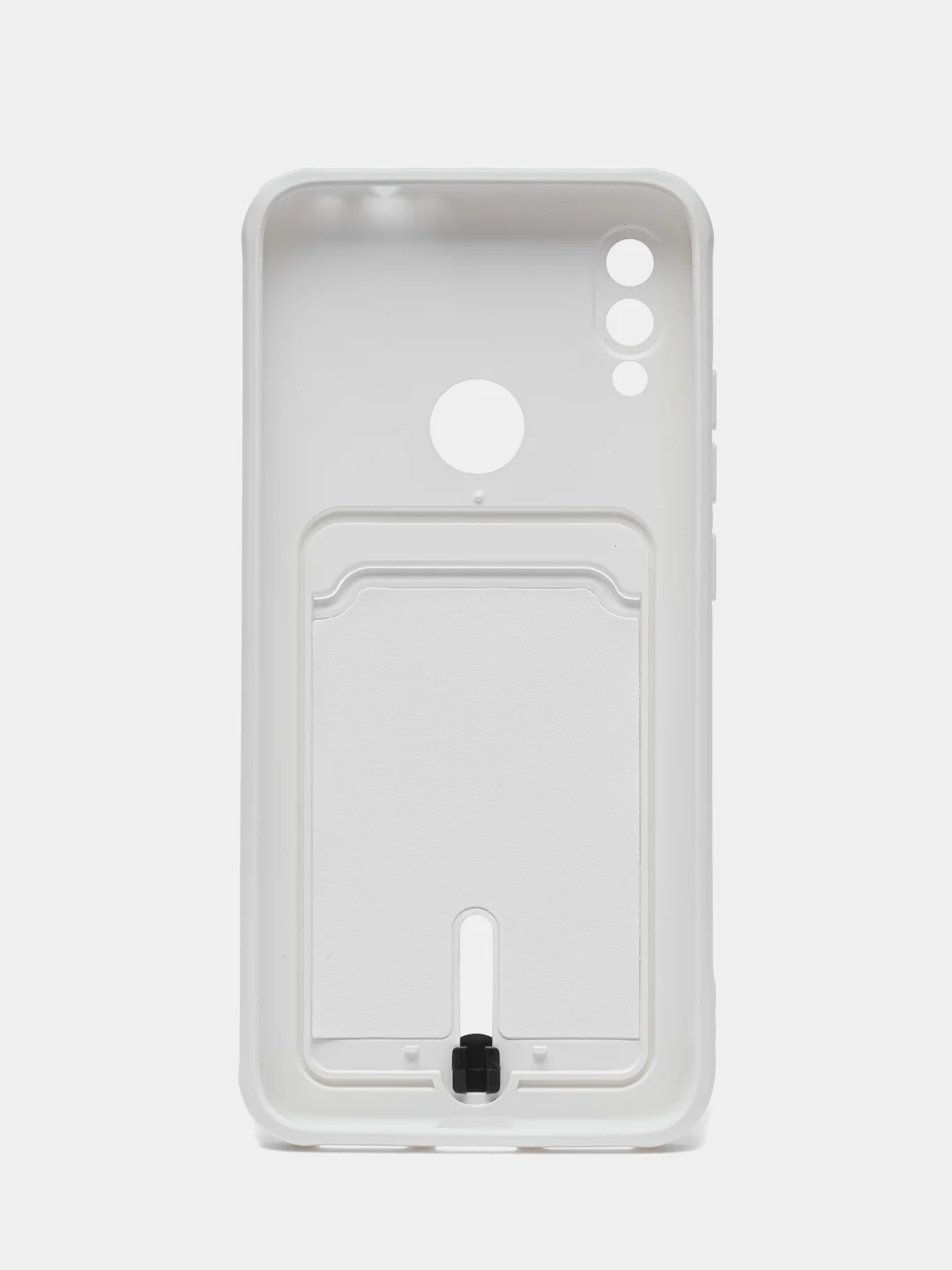Белый силиконовый чехол для Xiaomi Redmi Note 7 (Сяоми Нот 7), с карманом для карт