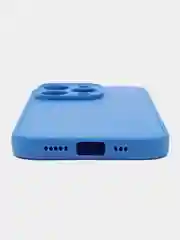 Синий чехол силиконовый на iPhone 5, 5s, 6, 6s, 7, 8, SE 2020, X, XR, XS Max, 12 14 Pro, 13 mini