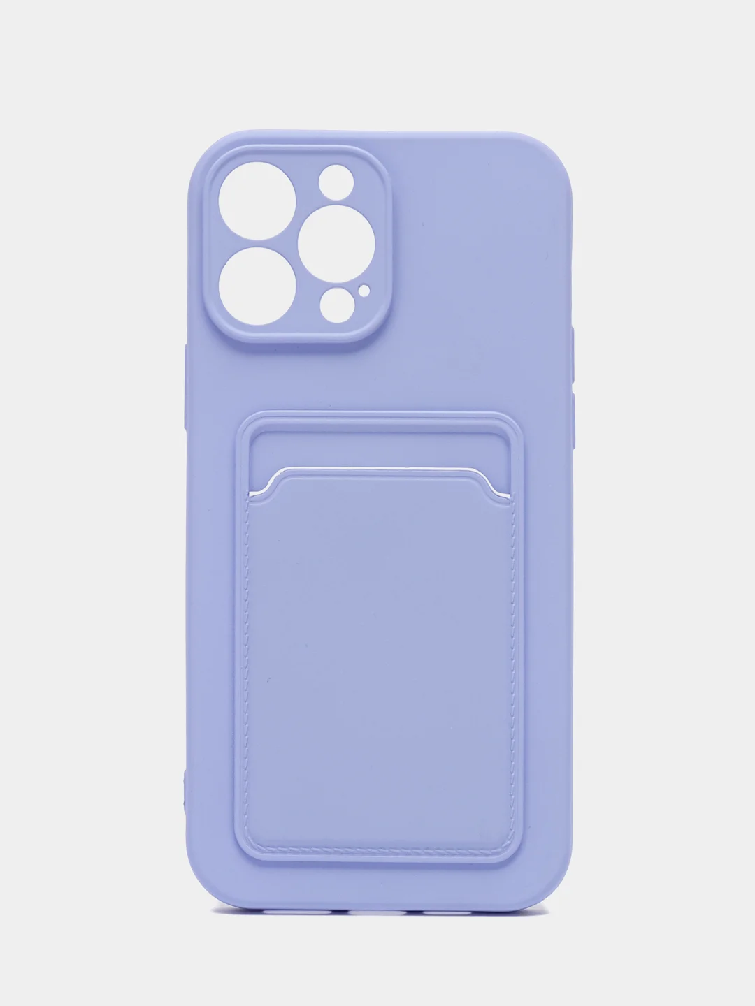 Сиреневый чехол для iPhone, Айфон 14 / 13 / 12 / 11 / XR / XS / X / 8 / 7 / SE / PRO / MAX / PLUS / MINI, с кармашком для карт