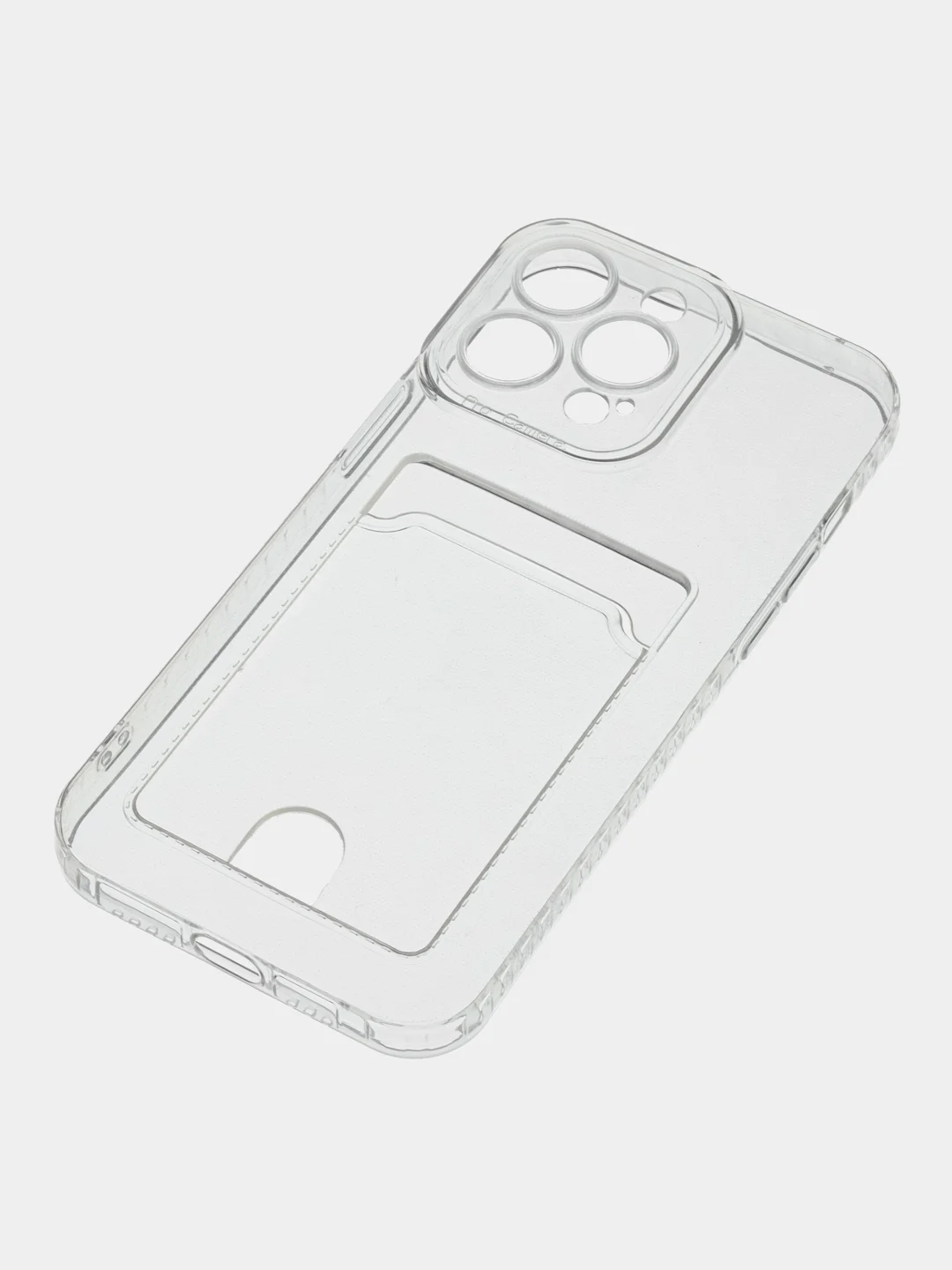 Прозрачный чехол защитный для iPhone, Айфон 14 / 13 / 12 / 8 / 7 / SE / MAX / PRO / MINI, с держателем для карт