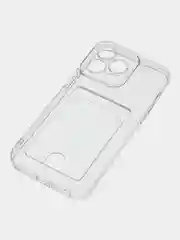 Прозрачный чехол защитный для iPhone, Айфон 14 / 13 / 12 / 8 / 7 / SE / MAX / PRO / MINI, с держателем для карт