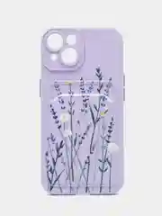 Сиреневый чехол защитный для iPhone, Айфон 14 / 13 / 12 / 8 / 7 / SE / MAX / PRO / MINI, с держателем для карт