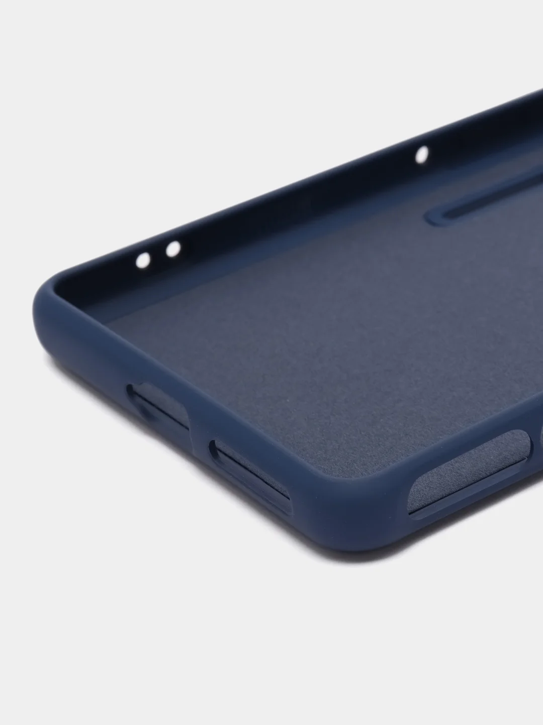 Синий меланж чехол для Xiaomi Poco F4 GT, Poco F4 5G с защитой камеры и текстильной подложкой внутри