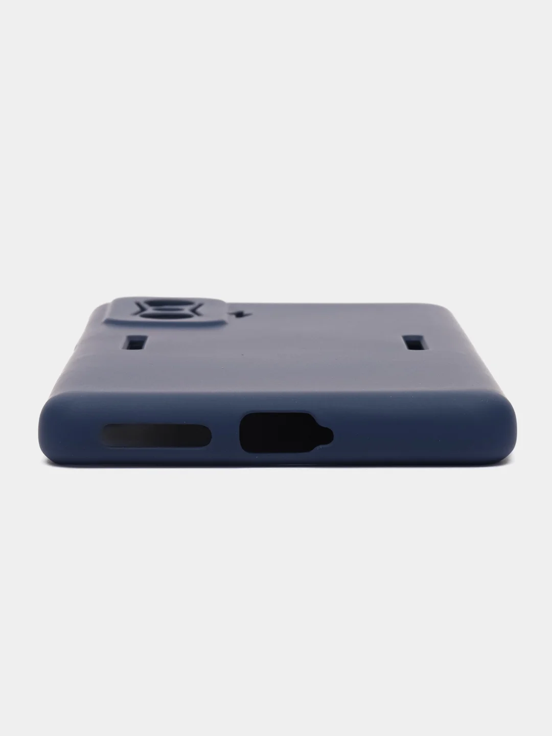 Синий меланж чехол для Xiaomi Poco F4 GT, Poco F4 5G с защитой камеры и текстильной подложкой внутри