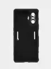 Черный чехол для Xiaomi Poco F4 GT, Poco F4 5G с защитой камеры и текстильной подложкой внутри