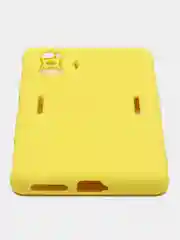 Желтый чехол для Xiaomi Poco F4 GT, Poco F4 5G с защитой камеры и текстильной подложкой внутри