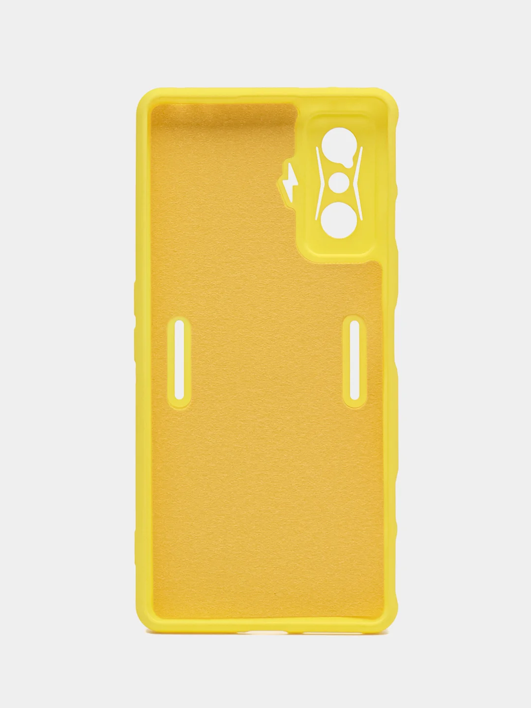 Желтый чехол для Xiaomi Poco F4 GT, Poco F4 5G с защитой камеры и текстильной подложкой внутри