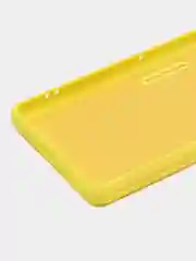 Желтый чехол для Xiaomi Poco F4 GT, Poco F4 5G с защитой камеры и текстильной подложкой внутри