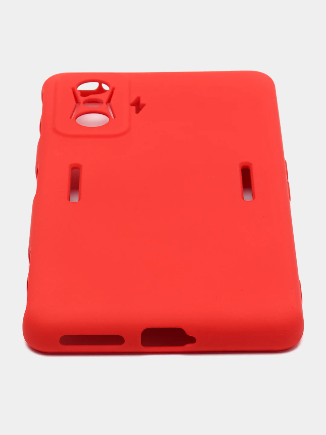 Красный чехол для Xiaomi Poco F4 GT, Poco F4 5G с защитой камеры и текстильной подложкой внутри