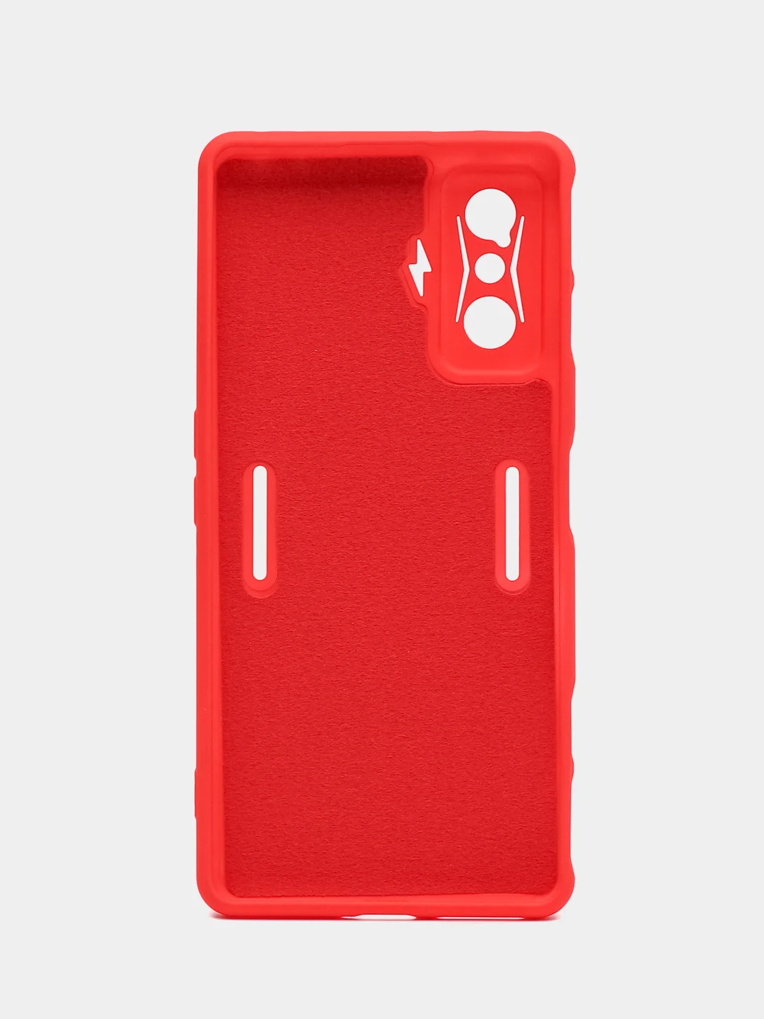 Красный чехол для Xiaomi Poco F4 GT, Poco F4 5G с защитой камеры и текстильной подложкой внутри