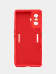 Красный чехол для Xiaomi Poco F4 GT, Poco F4 5G с защитой камеры и текстильной подложкой внутри