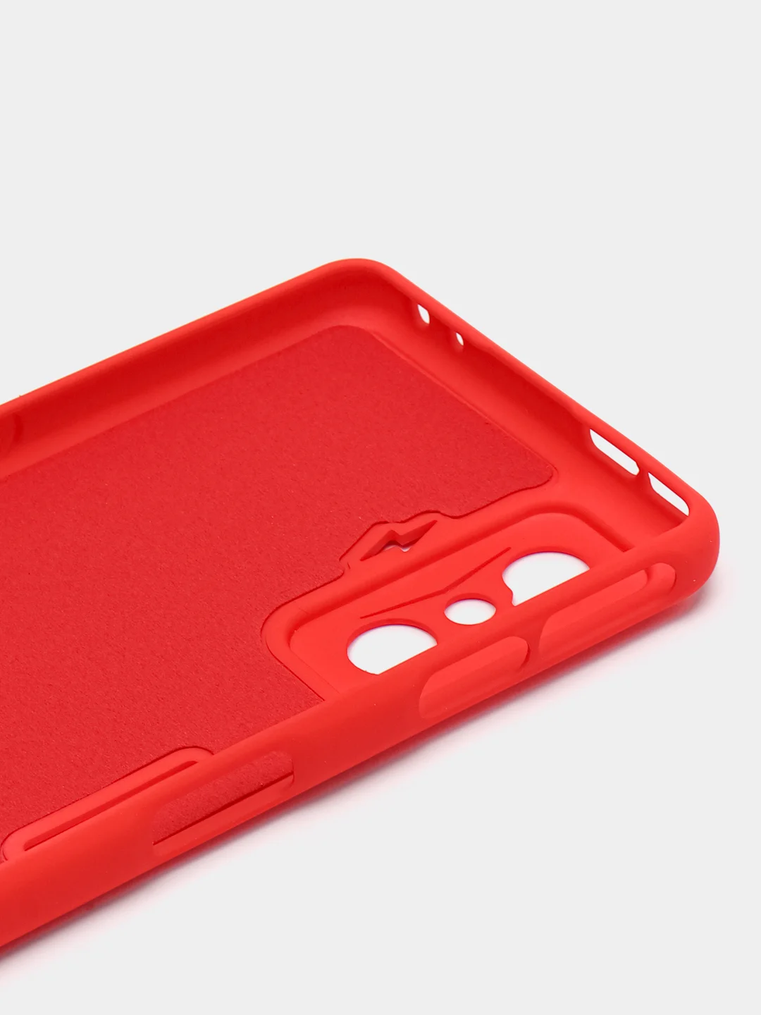Красный чехол для Xiaomi Poco F4 GT, Poco F4 5G с защитой камеры и текстильной подложкой внутри