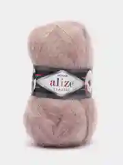 Бежевый меланж пряжа Alize Mohair Classic new, Ализе Мохер Классик