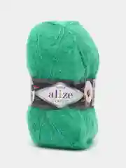 Зеленый пряжа Alize Mohair Classic new, Ализе Мохер Классик