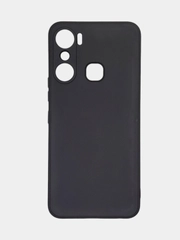 Чехол Infinix Hot 12 Pro / Инфиникс Хот 12 Про, черный, силиконовый