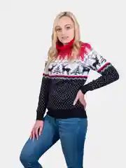 Вишнёвый свитер унисекс, вязаный
