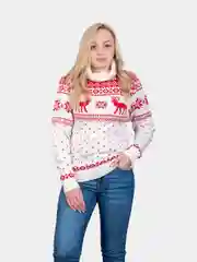 Молочный свитер унисекс, вязаный