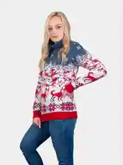 Индиго свитер унисекс, вязаный