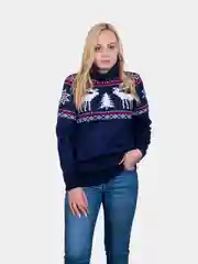 Голубой свитер унисекс, вязаный