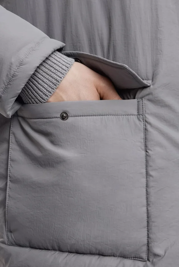 Серый куртка мужская Befree удлиненная oversize
