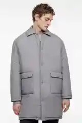 Серый куртка мужская Befree удлиненная oversize