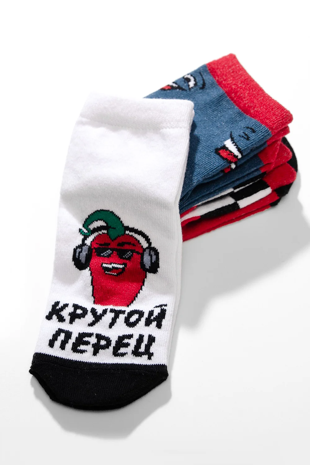 Белый носки  детские Berchelli Крутой перец 3 пары