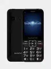 Черный мобильный телефон Maxvi P3, С КАМЕРОЙ, ФУНКЦИЯ POWER BANK, АККУМУЛЯТОР 2700мАч