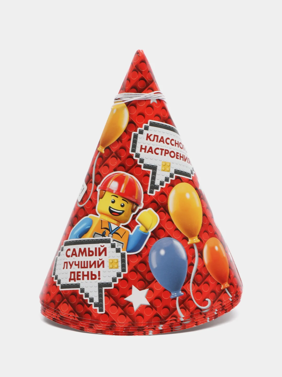 Красный набор колпаков для праздника, 6 штук