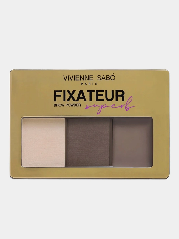 Набор для бровей Vivienne Sabo Fixateur Superb, тон 01, тени 3гр и воск 1гр
