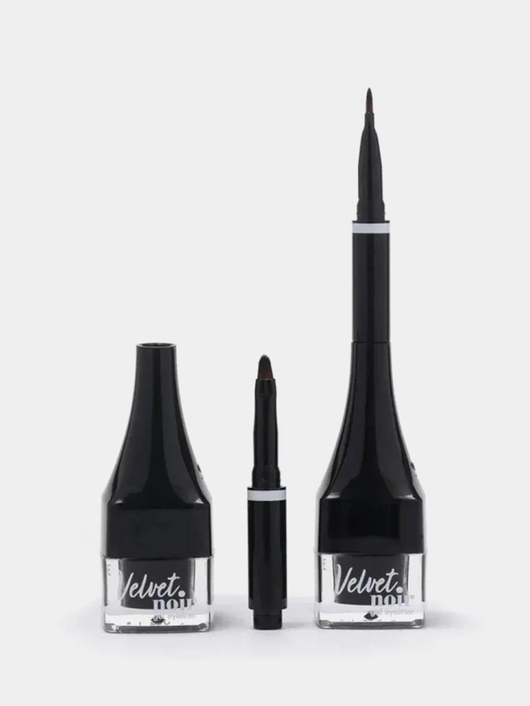 Подводка гелевая для глаз с кисточкой Vivienne Sabo Velvet Noir, тон 01 ультрачерный, 1,7г